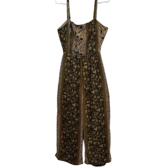 Blue rain BoHo tie in the back sleeveless jumpsuit large - Picture 1 of 10